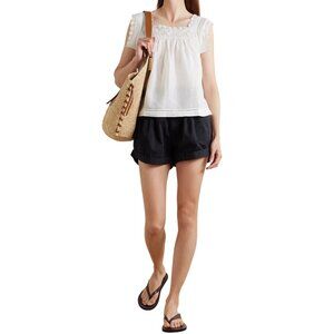 LOVE Binetti Linen V-Neck Top Size: M